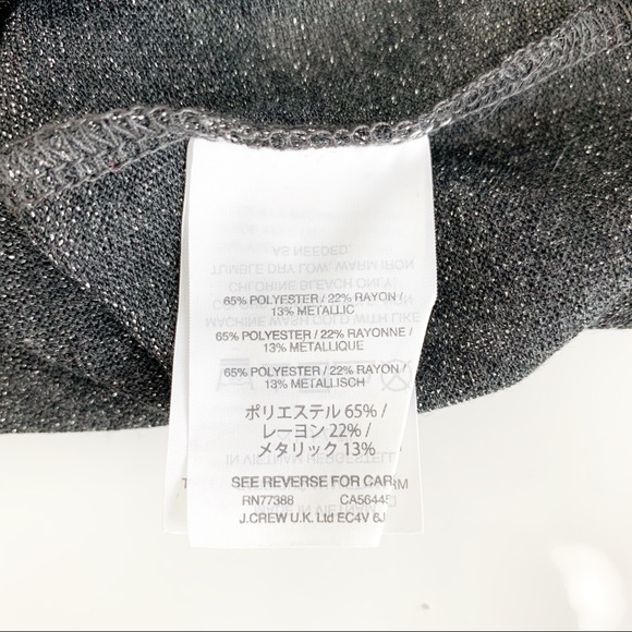 J. Crew Ruffle Sleeve Sparkle Top - Picture 7 of 8